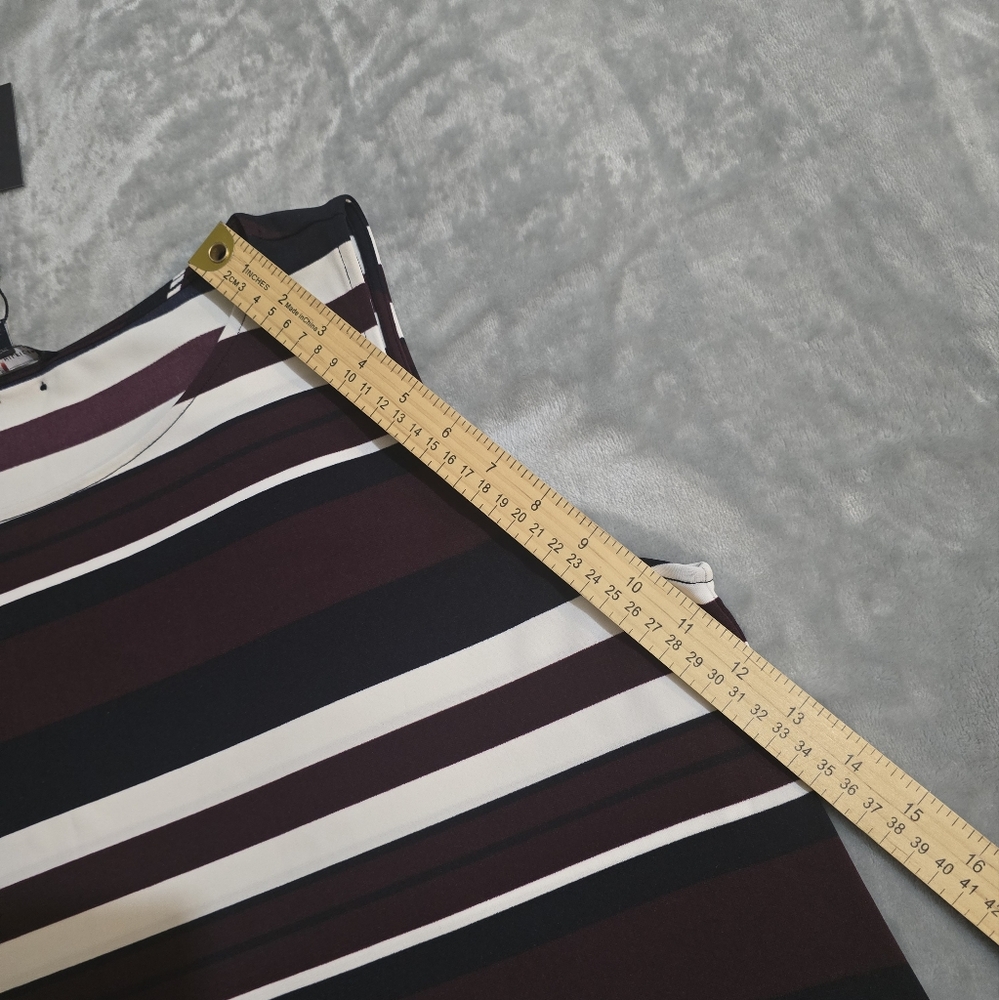 NWT Tommy Hilfiger Womens Sleeveless Dress Blouse XL Purple Blue White - Picture 6 of 13